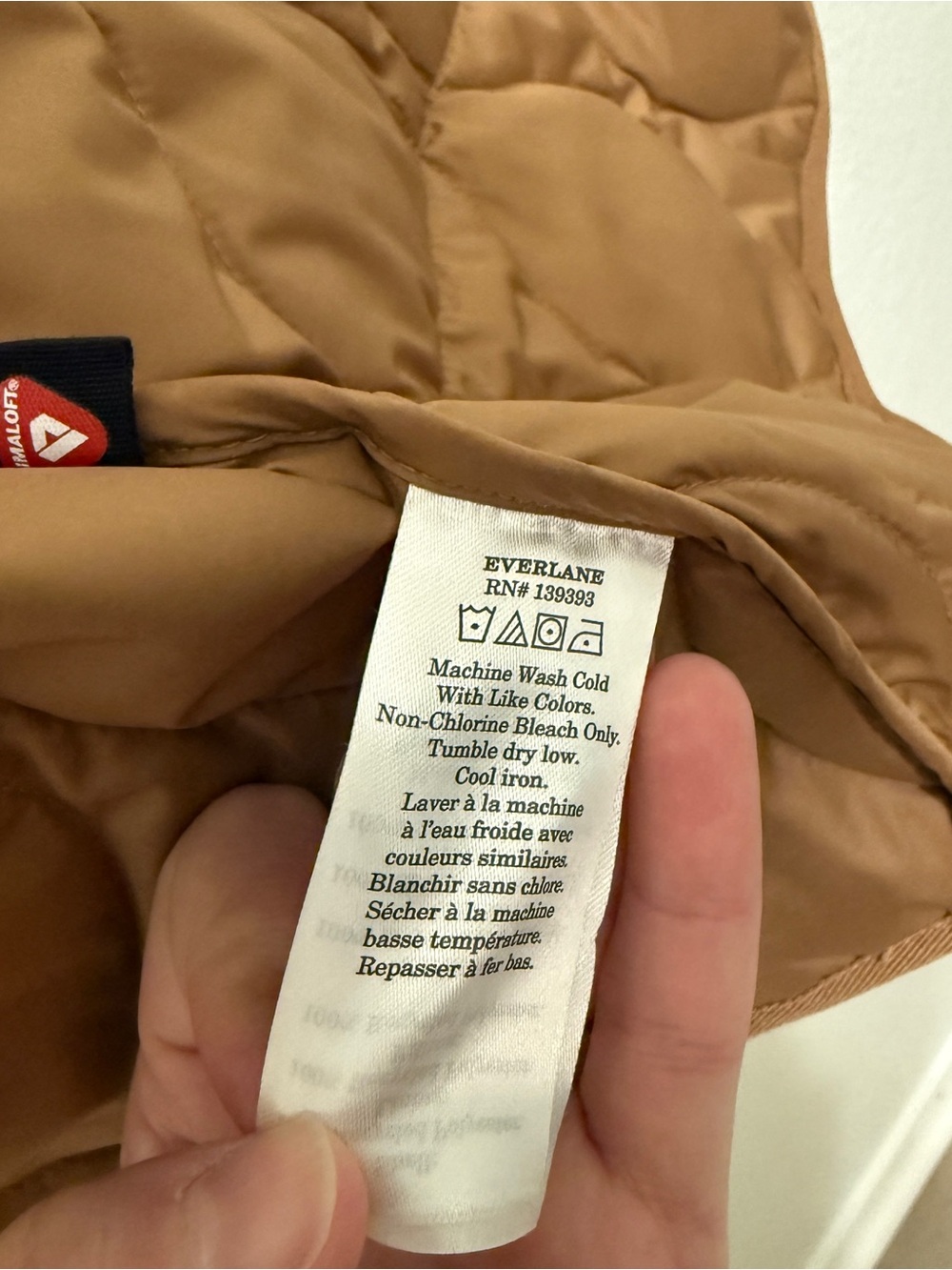 🦋 Everlane| The Quilted Liner Jacket Tawny Brown PrimaLoft Size M - Picture 9 of 12